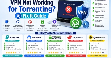 vpn not working for torrenting fix guide p2p vpn issues slow speed magnet links fix surfshark nordvpn pia