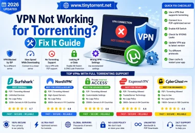 vpn not working for torrenting fix guide p2p vpn issues slow speed magnet links fix surfshark nordvpn pia