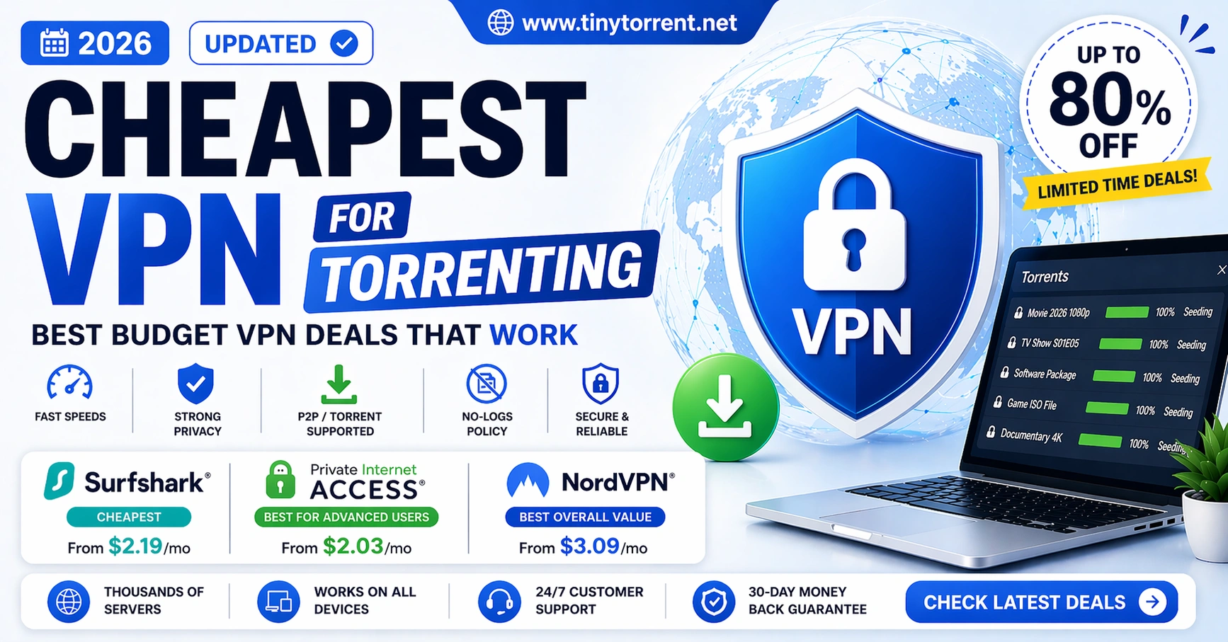 cheapest vpn for torrenting 2026 best budget vpn deals